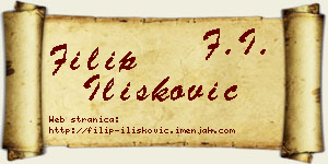 Filip Ilišković vizit kartica